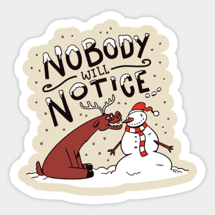 Reindeer Christmas Sticker